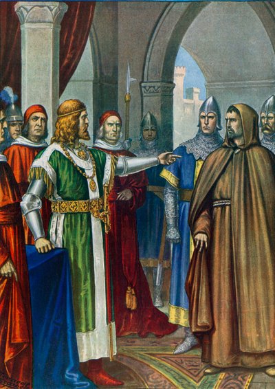 Frederick Barbarossa i Arnold z Brescia autorstwa Tancredi Scarpelli