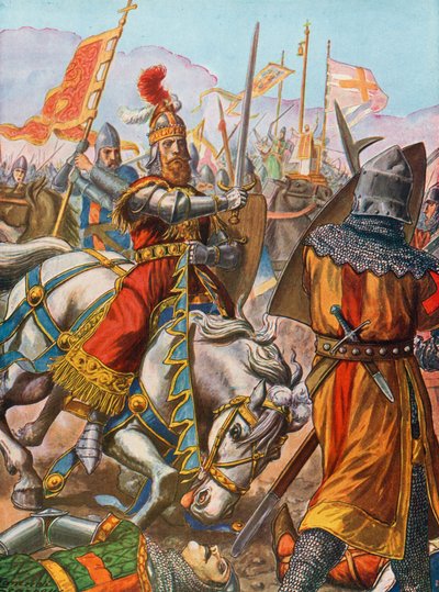 فریډریک بارباروسا د 1176 پولی لیګنانو په جګړه کې ټپي شوی دی autorstwa Tancredi Scarpelli
