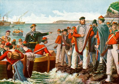 Garibaldi wyruszający na Wyprawę Tysiąca w 1860 r. autorstwa Tancredi Scarpelli