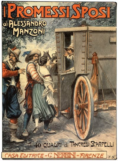 Ilustracja na okładkę Kochankowie autorstwa Alessandro Manzoniego (1785-1873), ok. 1930 r. (druk) autorstwa Tancredi Scarpelli