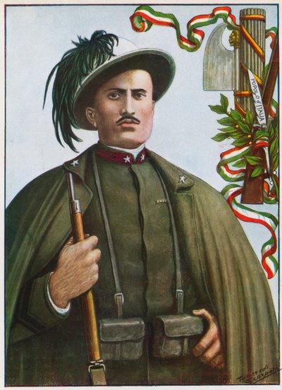Żołnierz piechoty Benito Mussolini autorstwa Tancredi Scarpelli
