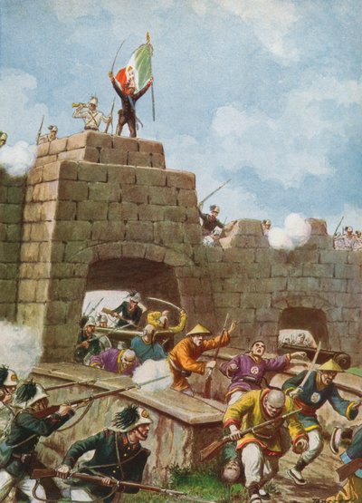Wojska włoskie wkraczające do Pekinu, 1900 r. autorstwa Tancredi Scarpelli