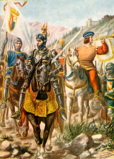 Żołnierze lombardzki z XIV i XV wieku autorstwa Tancredi Scarpelli