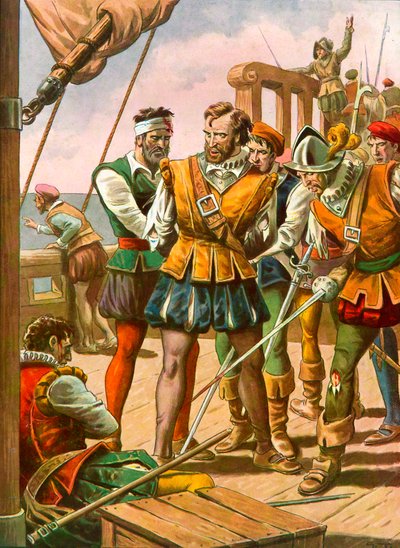 Bunt na pokładzie floty Magellan autorstwa Tancredi Scarpelli