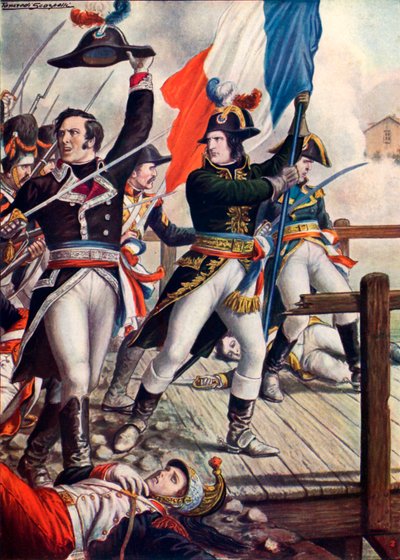 Napoleon Bonaparte w bitwie pod Arcole autorstwa Tancredi Scarpelli