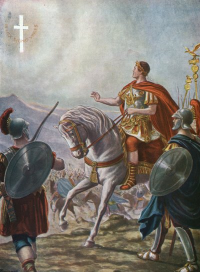 Konwersja cesarza Konstantyna I (grafika) autorstwa Tancredi Scarpelli