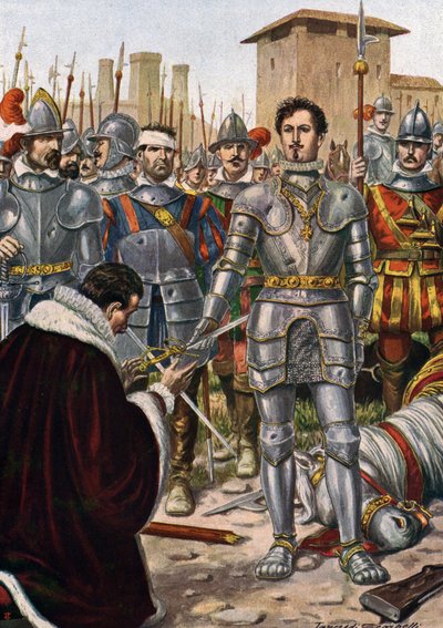 Wojna Włoch (1521-1526): Bitwa pod Pawią (24 lutego 1525) autorstwa Tancredi Scarpelli