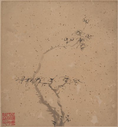 Kwitnąca śliwka, dat. 1840. autorstwa Tang Yifen
