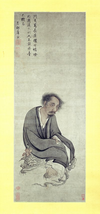 Nieśmiertelny Ge Changgeng siedzący na swojej trójnożnej ropuchy, 1506-10 autorstwa Yin Tang