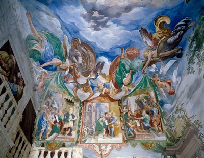 Jezus przedstawiony Piłatowi, fragment sklepienia z freskami autorstwa Antonio d