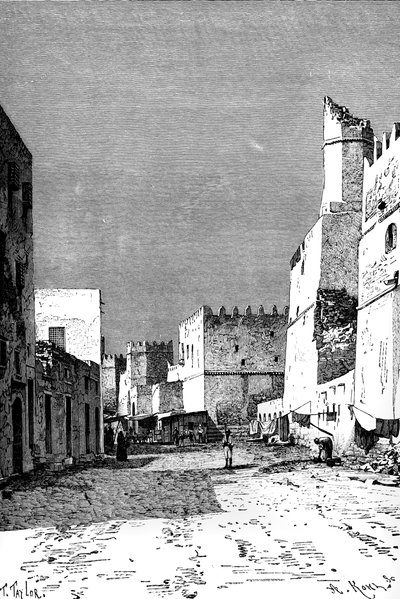 Leonec Street, Sfakes, Afryka Północna, 1895. autorstwa Taylor