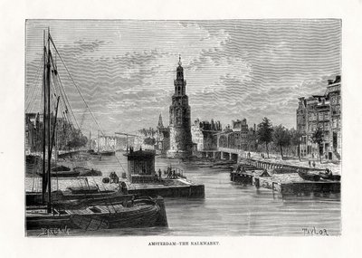 Kalkmarkt, Amsterdam, Holandia, 1879 autorstwa Taylor
