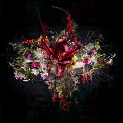 Bouquet XL, 2021 (media mieszane na płótnie) autorstwa Teis Albers