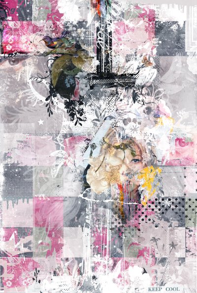 Patchwork natury, 2016 (Kolaż na płótnie) autorstwa Teis Albers