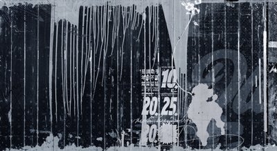 Pudel Doodle, 2015 (kolaż na płótnie) autorstwa Teis Albers