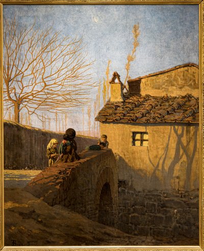 Piagentyna. Most na Affrico Creek autorstwa Telemaco Signorini