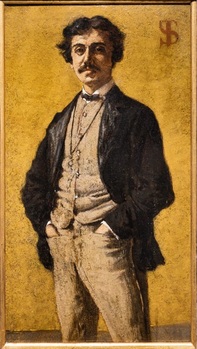 Portret Maurizio Angeli autorstwa Telemaco Signorini