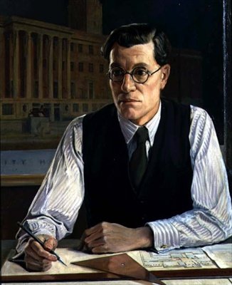 Portret architekta S. Rowlanda Pierce autorstwa Tennyson Philip Cole