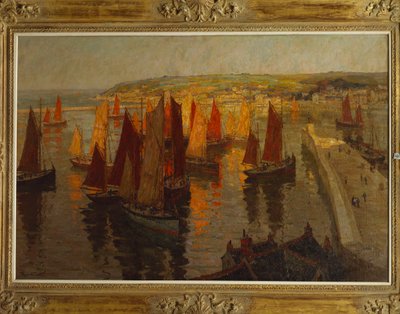 Czerwony i złoty, Brixham autorstwa Terrick Williams