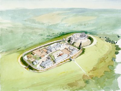 Zamek Restormel, XIV wiek, ok. 1990-2010 autorstwa Terry Ball