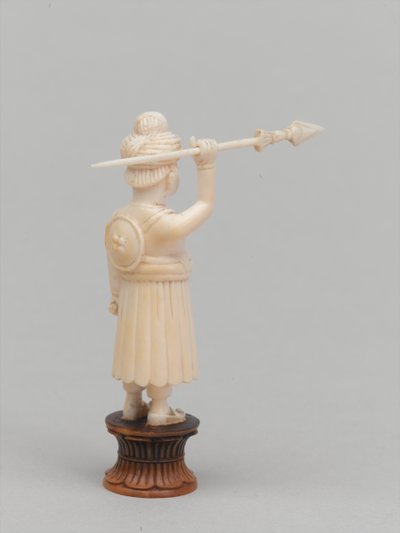 Czarny pionek, figura szachowa, Indie, 1820 ok autorstwa Tessier