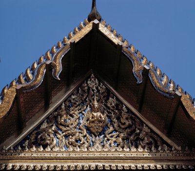 Szczegół drzwi autorstwa Thai School