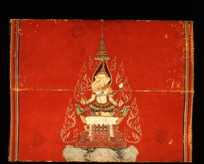 Manuskrypt Ganesha dotyczący treningu słoni (wc na papierze) autorstwa Thai School