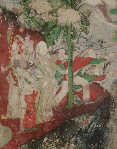 Zachodni najemnicy, Wat Suwannaram, Thonburi, 1831 autorstwa Thai School