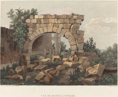 Widok ruin w Tindare autorstwa Thales Fielding after Comte de Forbin