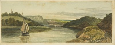 Avon poniżej murów morskich, ok. 1820 (ołówek i akwarela na papierze) autorstwa The Rev. John Eagles