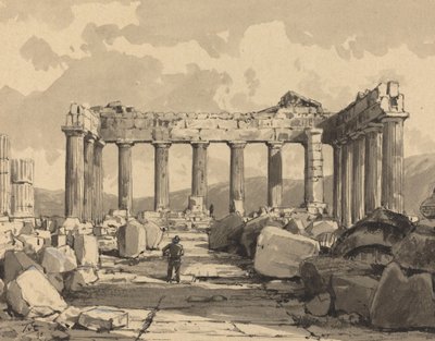 Partenon, Wewnątrz autorstwa Themistocles von Eckenbrecher