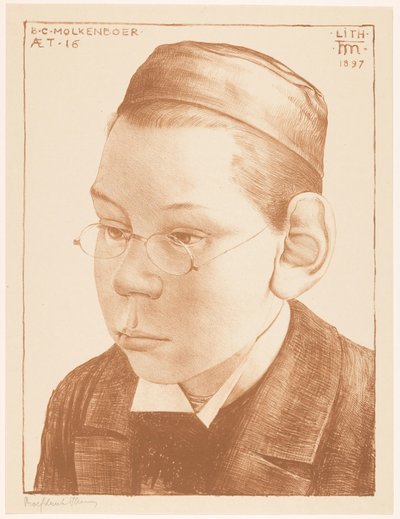 Portret Bernarda Molkenboera autorstwa Theo Molkenboer