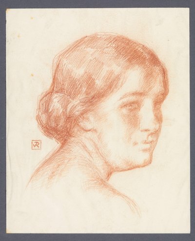 Portret nieznanej kobiety autorstwa Theo Van Rysselberghe (signed by artist)