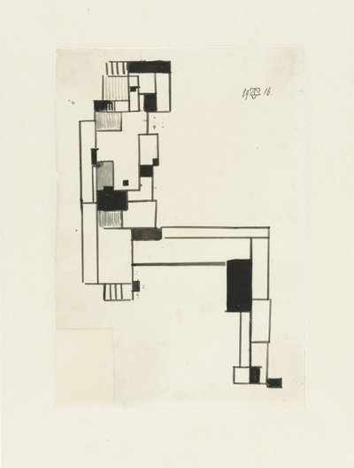 Siedząca naga kobieta z ręką na głowie Siedząca kobieta nago autorstwa Theo van Doesburg (signed by artist)
