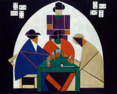 Gracz w karty. 1916-17 autorstwa Theo van Doesburg