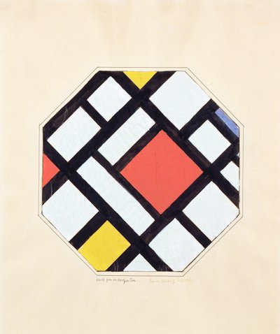 Studium do kompozycji, 1923 autorstwa Theo van Doesburg