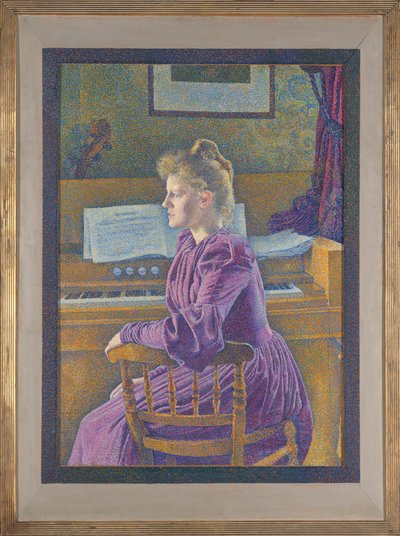 Maria Sèthe przy harmonium autorstwa Théo van Rysselberghe