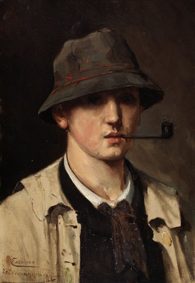 Autoportret, ok. 1880 (olej na płótnie) autorstwa Theo van Rysselberghe