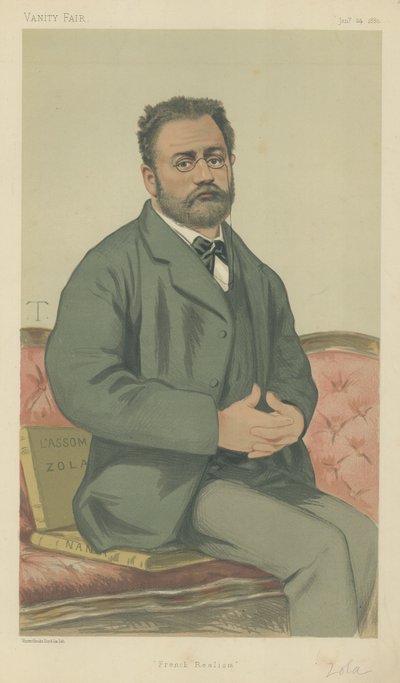 Emile Zola (kolor lito) autorstwa Theobald Chartran