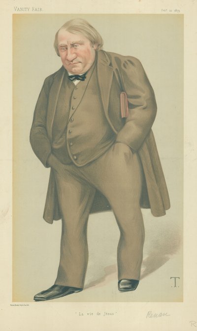 Pan Joseph Ernest Renan, La vie de Jesus, 22 lutego 1879, rysunek Vanity Fair autorstwa Theobald Chartran