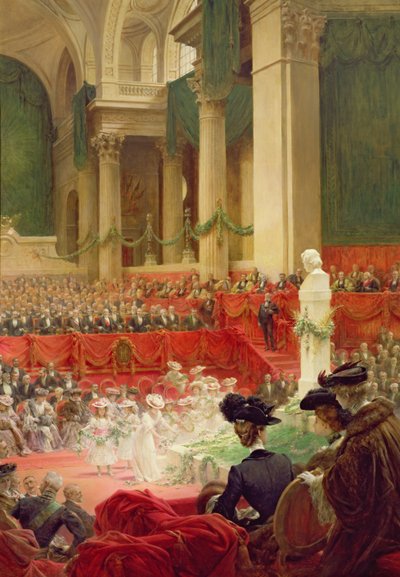 Ceremonia w Panteonie z okazji stulecia urodzin Victora Hugo (1802-1885) 26 lutego 1902 autorstwa Theobald Chartran