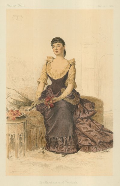 Markiza Tweeddale, 1 marca 1884, komiks Vanity Fair autorstwa Theobald Chartran