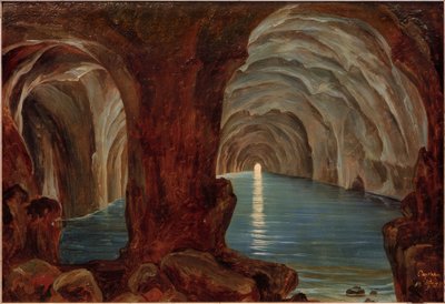 Błękitna grota na Capri autorstwa Theobald von Oer