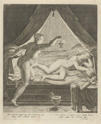 Amor i Psyche autorstwa Theodoor Galle