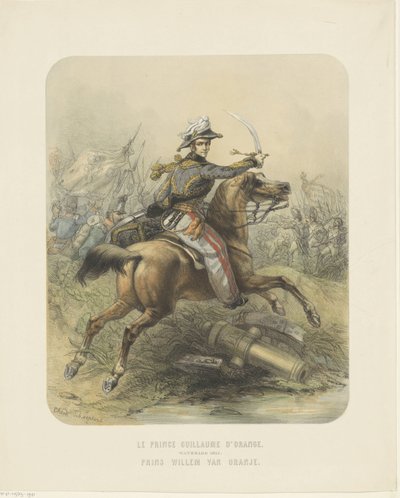 Portret konny Wilhelma II, króla Holandii autorstwa Theodoor Schaepkens