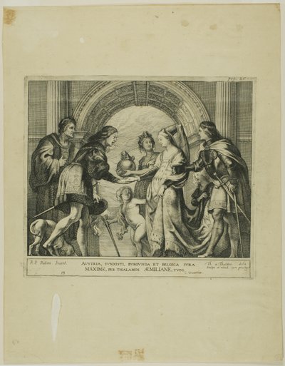 Małżeństwo Maksymiliana Austriackiego z Marią Burgundzką autorstwa Theodoor van Thulden