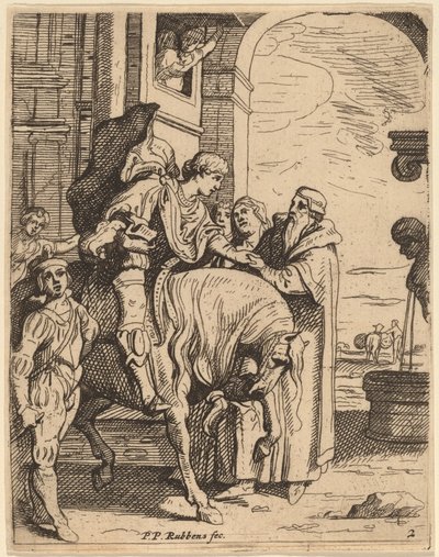 Syn marnotrawny żegna się ze swoim ojcem autorstwa Theodoor van Thulden after Sir Peter Paul Rubens