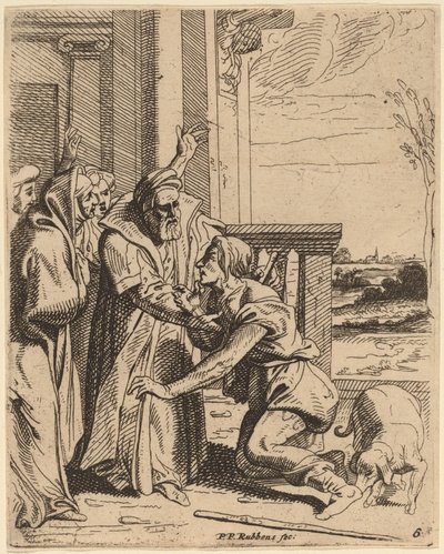 Syn marnotrawny przyjęty przez ojca autorstwa Theodoor van Thulden after Sir Peter Paul Rubens