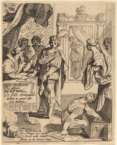 Syn marnotrawny otrzymujący swoje dziedzictwo autorstwa Theodoor van Thulden after Sir Peter Paul Rubens