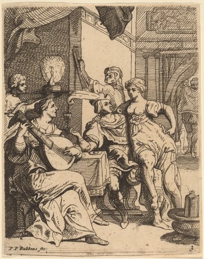 Marnotrawny marnujący swoją substancję w tawernie autorstwa Theodoor van Thulden after Sir Peter Paul Rubens